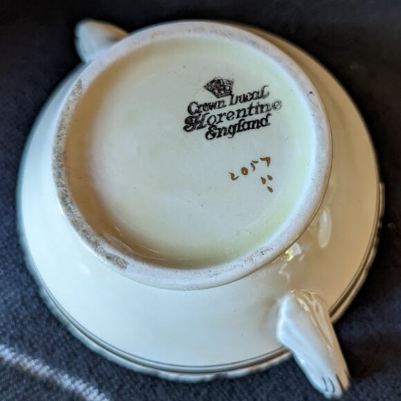 Vintage Crown Ducal Florentine Gold Band 2057 Sugar Bowl With Lid–c  1950s/1960s - Picture 2 of 7